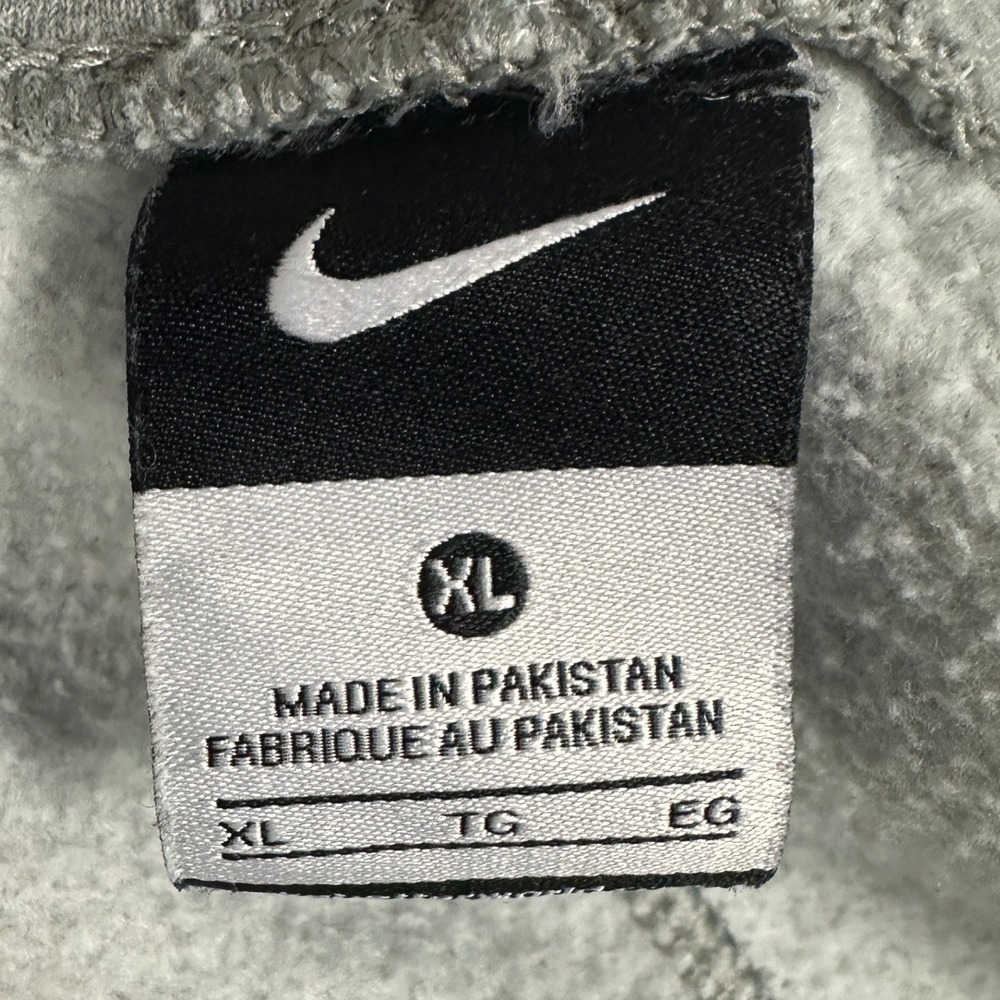 Nike Sweatpants Mens XL Grey Fleece Relaxed Straight Leg Swoosh Stretch Waist - Picture 3 of 12